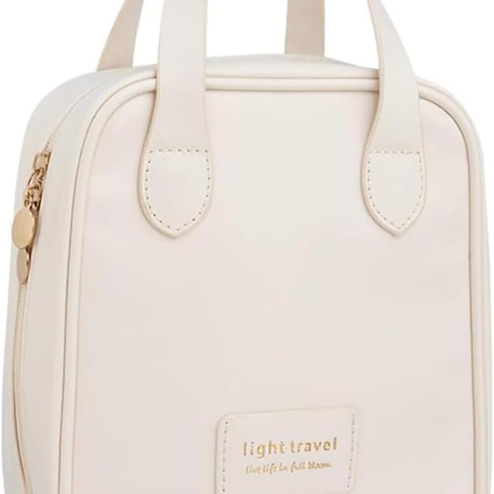 Travel Makeup Bag,Travel Cosmetic Bags, Waterproof Cosmetic Bag, PU Leather Hand